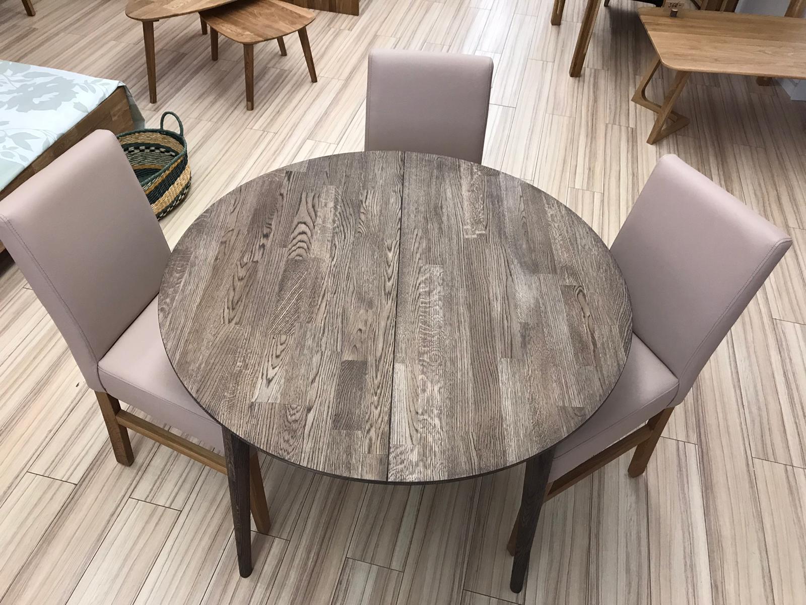 Table à manger extensible en bois massif de chêne Escandi 5